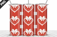 Red Plaid Tumbler Design | Valentine's Day Tumbler Wrap Product Image 4