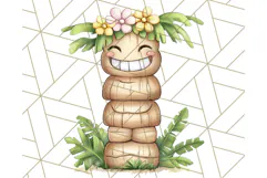 Tropical Tiki Friends PNG Clipart, Cute Summer Art Product Image 3
