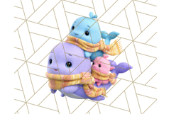 3D Under the Sea Christmas Clipart, Ocean Christmas PNG Product Image 3