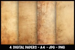 4 Vintage Digital Papers I Junk Journal Pages Product Image 1