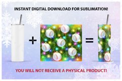 2 Baseball Christmas Tumbler - 20oz SKINNY TUMBLER. Product Image 3