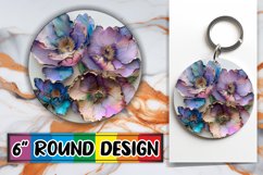 Gilded 3D Petal Sublimation Pendants Product Image 1