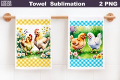 Farm Animal Kitchen Towel | Spring Animal Towel Sublimation Product Image 1