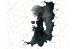 Dark Enchanted Princesses, Gothic Fairy Tale Clipart PNG Product Image 3