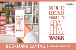 Bookmark Saying SVG | Funny Book Lovers - Born To Read Product Image 1