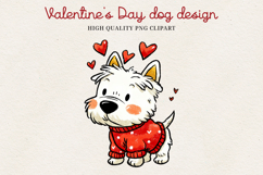 Valentine’s Day Cute Dog Clipart | Love Puppy PNG Product Image 23