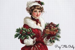 Victorian Christmas Sublimation Clipart PNG Product Image 1