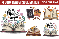 Book Reader Sublimation PNG Product Image 1