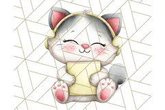 Cute Back to School Animals PNG Clipart with Books & Bags Product Image 3