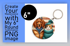 Artful Circle Design Sublimation PNG , Dog and cat Product Image 1