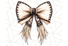 Western Style Bow PNG, Cute Cowboy, Cowgirl Coquette Png Product Image 3