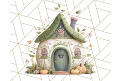 Whimsical Cottagecore Cottage PNG Clipart, Fairy House Png Product Image 3