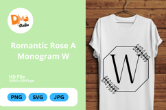 Romantic Rose Monogram Art Product Image 1