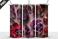 Flowers Tumbler Wrap | Sublimation Design | Tumbler PNG Product Image 1