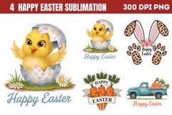Happy Easter Sublimation PNG Product Image 1