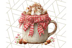 Christmas Coffee Mugs Clipart PNG Festive Cups Product Image 3