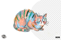 Quirky Funny Autumn Cat Clipart Product Image 1