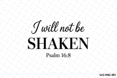I will not be shaken SVG | SVG Cut files | Cricut Product Image 1