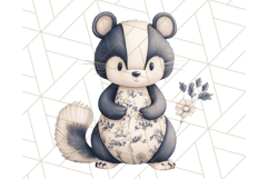 Blue Floral Stuffed Animal Clipart PNG, Cute Stuffed Animals Product Image 3