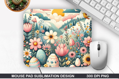 Flowers Mouse Pad Sublimation, Spring Mouse Pad PNG Design Product Image 1