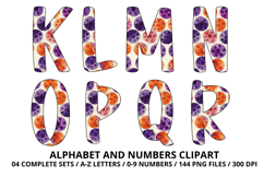 Halloween Alphabet Clipart PNG, watercolor letters doodle Product Image 3