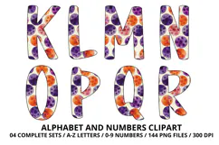 Halloween Alphabet Clipart PNG, watercolor letters doodle Product Image 3