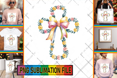 Timeless TSHIRT Ideas PNG, Flower Cross Product Image 1