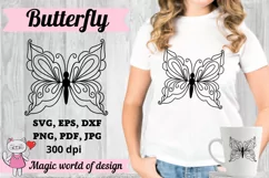Butterfly Wings Clipart silhouette cameo svg for Cricut Product Image 1
