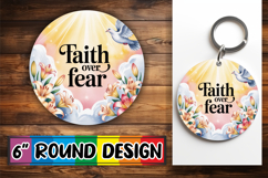 Sweet Keychain Circle Sublimation, Religious Product Image 1
