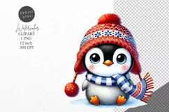 Christmas clipart, Penguin clipart, Winter clipart Product Image 1