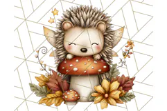 Fall Fairy Animal Clipart PNG, Woodland Creatures With Wings Product Image 3