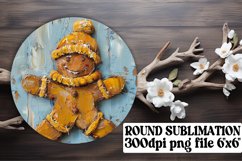 Cozy Round Keychain Magic, Gingerbread Product Image 1