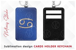 CANCER Diamond Zodiac Sign - Cards Holder Keychain Product Image 1