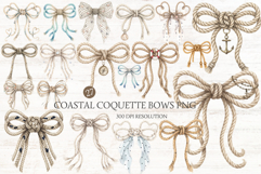 Coastal Coquette Bows PNG Clipart Product Image 1