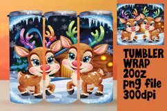 Holiday Cartoon 20oz Tumbler Wrap Sublimation Art Product Image 1