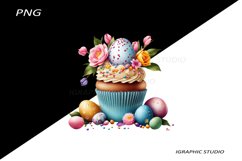 Easter Cupcake Clipart Product Image 1