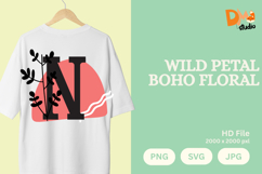 Wild Petal Boho Floral Monogram Product Image 1