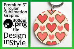 Trendy Round Design Sublimation Artwork , Heart Product Image 1