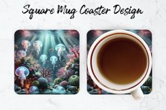 Jellyfish Mug coaster | Coaster | Sublimation Design Product Image 1