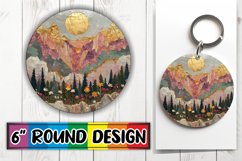 Golden Mosaic Serenity: 3D Glitter Wonders Product Image 1