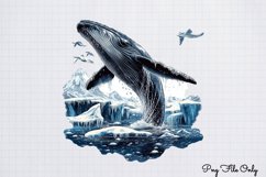 Whales Clipart design PNG Product Image 1