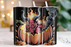 Halloween Demon Tumbler Wrap | Sublimation | Tumblers Product Image 1