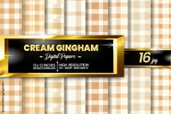 Cream Gingham Digital Papers 16 Variations Product Image 1