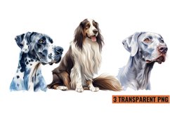 Watercolor Dog Breed Clipart , PNG Product Image 1