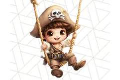 Cartoon Pirate Kids and Animals PNG Clipart for Fun Designs Product Image 3