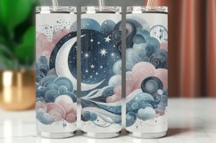 Spring Tumbler Wrap 20 oz - moon and stars Product Image 1