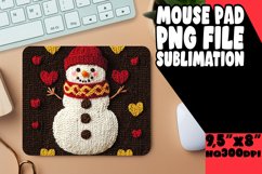 Cheerful Mouse Pad PNG Style, Snowman Product Image 1