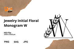 Jewelry Initial Floral Monogram Product Image 1
