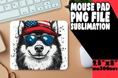 Sublimation Design Dog with American Flag Car Coaster Product Image 1
