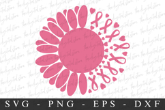 Pink Ribbon Flower | Breast Cancer SVG | Pink Ribbon Product Image 1